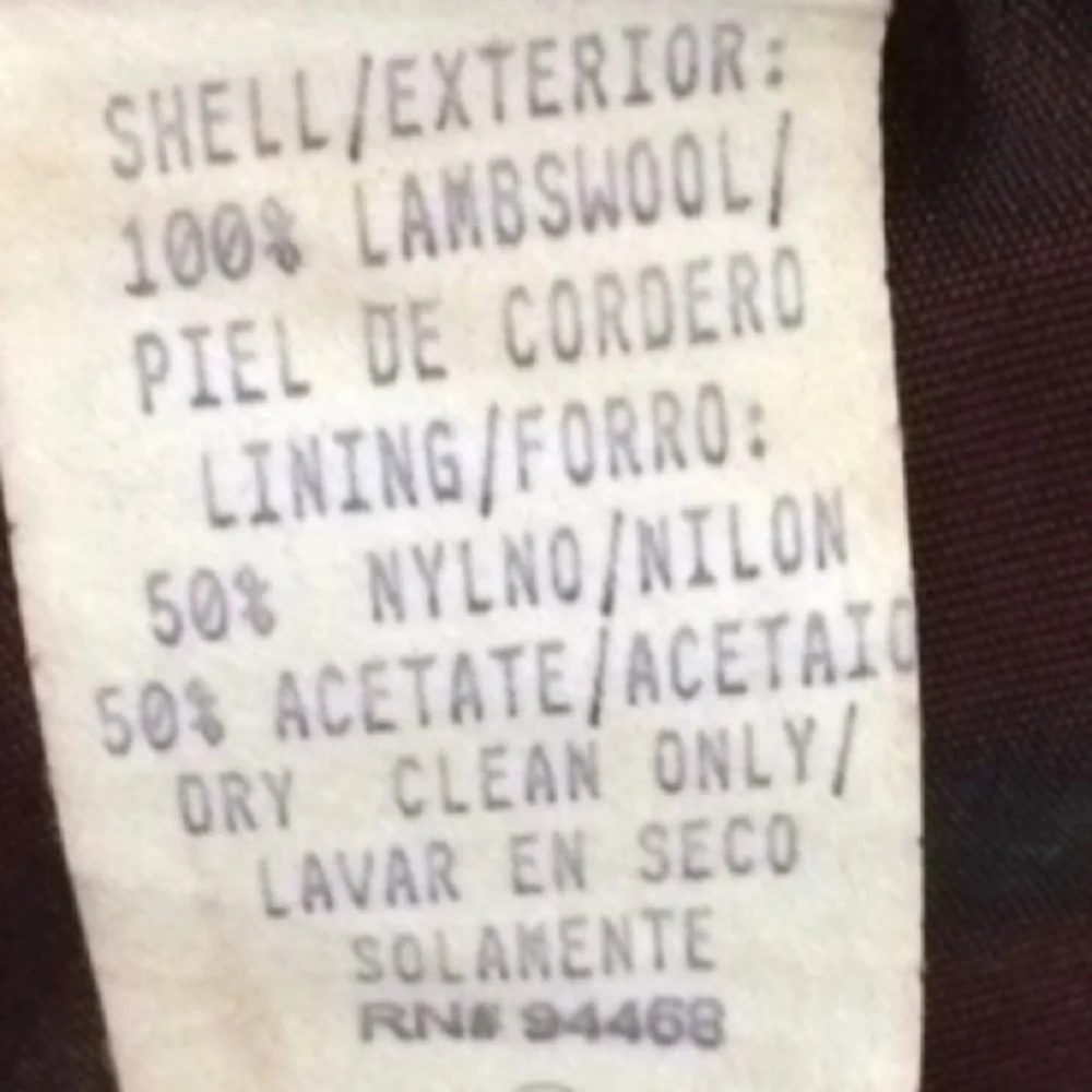 Liz Claiborne Wine Berry Lined Lambswool Coat - Picture 8 of 8